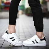 新款韩版情侣鞋小白鞋男女运动鞋黑白色潮流青少年板鞋学生增高鞋
