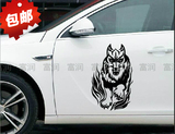 狼车身贴花狼图腾拉花汽车贴纸车门贴动物贴画反光创意个性车贴纸