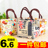 日式便当包手提帆布加厚饭盒袋手拎小包午餐带饭包饭盒袋妈咪女包