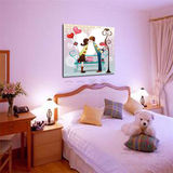 客厅人物挂画无框新房卧室床头装饰画单幅墙壁画现代简约情侣温馨