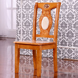 欧睿菲 现代中式餐厅实木餐椅简易宜家饭桌椅子镶嵌大理石装饰