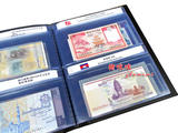 包邮世界纸币收藏册35国 带册 带国旗 外国钱币 套装 外币礼品册
