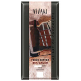 德国进口纯可可脂巧克力 薇梵妮Vivani 85%可可黑巧克力
