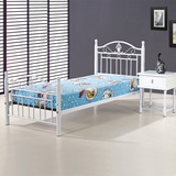 HD618铁艺床 韩式公主床 白色橡木床 单人床90cm和100cm 儿童床