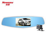 纽曼D4后视镜行车记录仪双镜头1080P高清夜视170度大广角停车监控