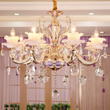 LED欧式水晶灯 锌合金水晶灯 客厅卧室吊灯高档奢华蜡烛水晶吊灯