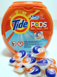 现货 美国Tide pods汰渍 3合1速溶果冻洗衣球/洗衣液 海雾 单颗