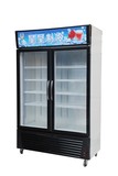 立式双门冷藏冰箱玻璃门保鲜展示柜 商用陈列柜冷藏柜蔬菜 饮料柜