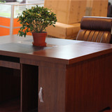 双人办公桌椅组合 实木职员写字台复古2人位组装电脑桌教师办公桌