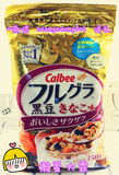 日本calbee卡乐b卡乐比黑豆大豆粉柿子水果五谷杂粮麦片 350g