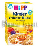 随箱物品！德国喜宝HIPP 有机 无糖无奶 水果谷物麦片 200g 12+