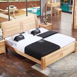 中式实木床 双人床全实木床高箱储物床家具1.5米1.8米大床榉木床