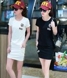 2016夏新款女士休闲短袖运动套装韩版大码显瘦T恤包臀包裙两件套
