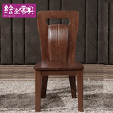 特价全实木餐椅简约现代高档椅子中式餐厅酒店餐桌椅红橡木凳子