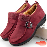 【清仓】老北京布鞋平底短靴冬款中年妈妈女鞋冬季坡跟中老年棉鞋