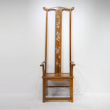 中式古典实木圈椅高背椅太师椅特色混搭彩绘榆木仿古家具中堂摆设