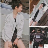 2016春装新款韩国女装长袖宽松棒球服休闲字母百搭学生短外套上衣