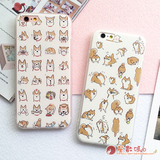 创意柴犬狗狗iphone6s手机壳个性卡通硅胶保护套苹果6plus软外壳