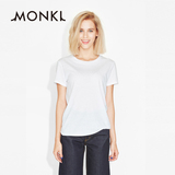 MONKI 2016春夏新品 纯色基本款内搭简约短袖T恤 0241525