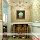新古典宫廷陶瓷器 东南亚油画装饰壁画 客厅玄关配电箱双联无框画