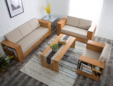 简约现代复古做旧铁艺实木布艺沙发椅组合三人仿古家具客厅沙发椅