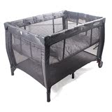 非实木宝宝童床出口欧洲铁艺婴儿床多功能游戏床可折叠便携式环保