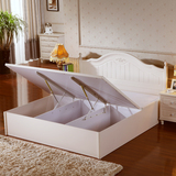白色实木床1.8米 儿童公主床 韩式田园床1.5m1.2双人床储物高箱床
