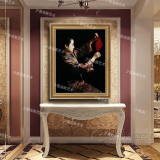 大芬纯手绘中国式古典人物油画欧式中式客厅别墅卧室办公室挂画16