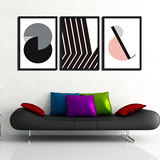现代抽象艺术装饰画个性客厅挂画卧室时尚创意简约前卫黑白线条