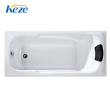科泽洁具亚克力嵌入式浴缸 普通工程浴缸浴盆 1.2~1.8米送浴枕