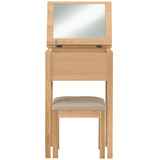MUJI 无印良品 白橡木梳妆柜·凳子 梳妆台简易化妆桌 带凳家具