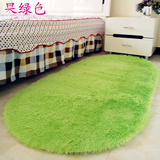 美式乡村纯棉圆形地毯卧室客厅 编织家用茶几大地垫