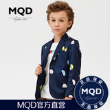 法国MQD男童春装2016新款儿童时尚印花小西服演出西装外套中大童