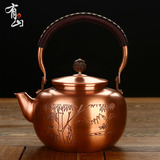 纯铜手工铜壶烧水壶加厚纯紫铜养生壶日本泡茶壶电陶炉功夫茶具