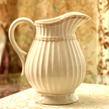 百搭陶瓷壶欧式陶瓷花器花瓶 新古典白色陶瓷壶花器 水壶陶瓷花瓶