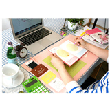 韩国Plan D 可爱女 笑脸家用大型长款笔记本电脑鼠标垫 办公桌垫