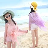6岁女童夏季防晒衣亲子装母女装沙滩大丝巾披肩7紫色8红色9儿童10