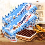 德国原装进口零食knoppers牛奶榛子巧克力威化饼干500g20包入