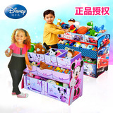 正品迪士尼儿童玩具收纳架宝宝置储物架6抽9抽收纳盒木质整理书柜