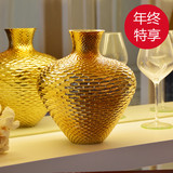 创意大号彩色欧式玻璃花瓶摆件客厅 桌面家居用品样板房间装饰品