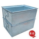 定做载重可堆叠加厚镀锌白铁 铁箱 物料箱 工具箱 零件盒  周转箱