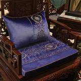 新品中式沙发垫实木红木罗汉床绒布圈椅坐垫大红123椅垫椅套定制