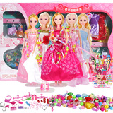 芭比娃娃套装大礼盒玩具婚纱衣服梦幻衣橱儿童女孩玩具洋娃娃换装