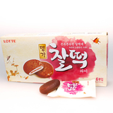 韩国进口零食品 乐天巧克力打糕 韩国传统糕点 186g