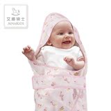 艾娜骑士 4层纱布婴儿抱被 包被 春夏季新生儿宝宝 夏天抱毯毯子