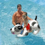 intex57521斑点狗游泳圈水上充气坐骑儿童卡通游泳戏水玩水玩具