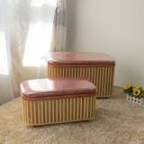 菱菡长方形实木搁脚凳换鞋凳柜沙发储物凳收纳凳储物箱整理箱包邮