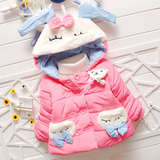 女童冬装2015女宝宝加绒加厚棉袄外套婴儿童装棉衣棉服0-1-2-3岁
