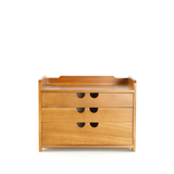 日式木质桌面实木化妆品收纳盒抽屉杂物首饰复古风办公室储物包邮