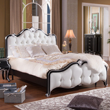 风飞扬 欧式床 新古典家具1.5米1.8米双人床 简约实木床 三包到家